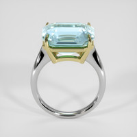 11.02 Ct. Greenish Blue Sapphire Ring, 18K Yellow & White 3