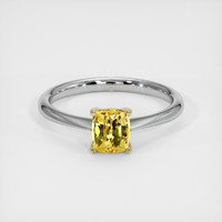 1.06 Ct. Yellow Sapphire Ring, 18K Yellow & White 1
