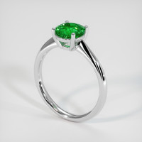 1.13 Ct. Emerald Ring, Platinum 950 2