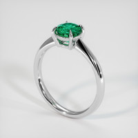 0.92 Ct. Emerald Ring, Platinum 950 2