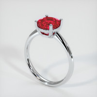 1.57 Ct. Ruby Ring, Platinum 950 2