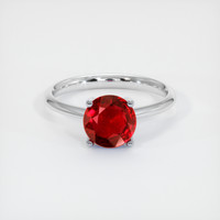 1.90 Ct. Ruby Ring, Platinum 950 1