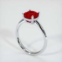 1.90 Ct. Ruby Ring, Platinum 950 2