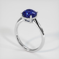2.80 Ct. Blue Sapphire Ring, Platinum 950 2