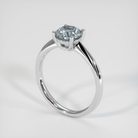 1.25 Ct. Bluish Green Sapphire Ring, Platinum 950 2