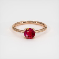 0.94 Ct. Ruby Ring, 14K Rose Gold 1