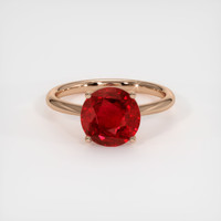 3.18 Ct. Ruby Ring, 14K Rose Gold 1