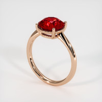 3.18 Ct. Ruby Ring, 14K Rose Gold 2