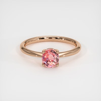 1.03 Ct. Padparadscha Sapphire Ring, 18K Rose Gold 1