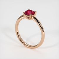 0.94 Ct. Ruby Ring, 18K Rose Gold 2