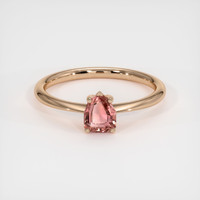 0.90 Ct. Reddish Pink Sapphire Ring, 18K Rose Gold 1
