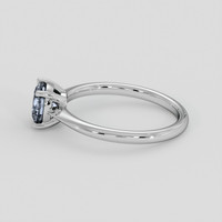 1.18 Ct. Greyish Blue Spinel Ring, Silver 4