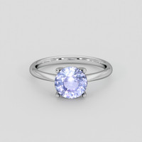 2.13 Ct. Bluish Purple Sapphire Ring, Silver 1