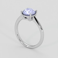 2.13 Ct. Bluish Purple Sapphire Ring, Silver 2