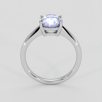 2.13 Ct. Bluish Purple Sapphire Ring, Silver 3