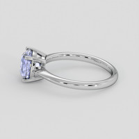 2.13 Ct. Bluish Purple Sapphire Ring, Silver 4