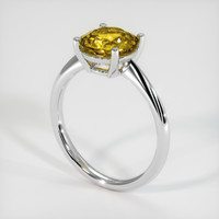 2.10 Ct. Yellowish Green Sphene (Titanite) Ring, 10K White Gold 2