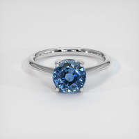 2.28 Ct. Blue Sapphire Ring, 10K White Gold 1