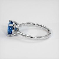 2.28 Ct. Blue Sapphire Ring, 10K White Gold 4