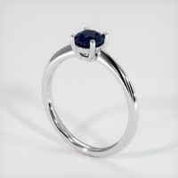 1.05 Ct. Blue Sapphire Ring, 14K White Gold 2