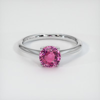 1.56 Ct. Pink Sapphire Ring, 14K White Gold 1