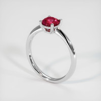 0.94 Ct. Ruby Ring, 14K White Gold 2