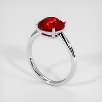 3.18 Ct. Ruby Ring, 14K White Gold 2