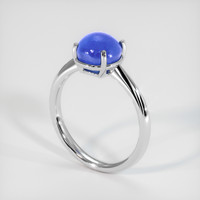 3.60 Ct. Bluish Purple Sapphire Ring, 14K White Gold 2