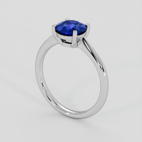 1.38 Ct. Blue Sapphire Ring, 14K White Gold 2