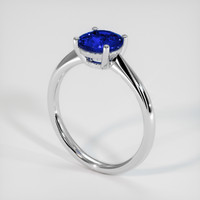1.35 Ct. Blue Sapphire Ring, 14K White Gold 2