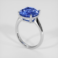 5.43 Ct. Blue Sapphire Ring, 14K White Gold 2