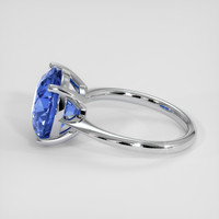 5.43 Ct. Blue Sapphire Ring, 14K White Gold 4