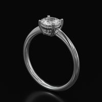 0.90 Ct. Sapphire Ring, 14K White Gold 2