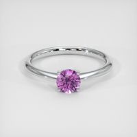 0.68 Ct. Sapphire Ring, 14K White Gold 1