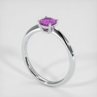 0.68 Ct. Sapphire Ring, 14K White Gold 2
