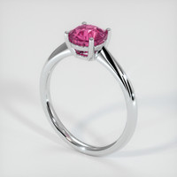 1.56 Ct. Pink Sapphire Ring, 18K White Gold 2