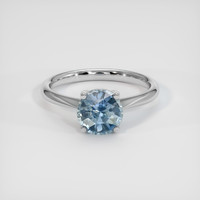 2.00 Ct. Sapphire Ring, 18K White Gold 1