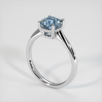 2.00 Ct. Sapphire Ring, 18K White Gold 2