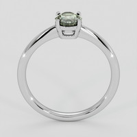 0.73 Ct. Brownish Green Sapphire Ring, 18K White Gold 3