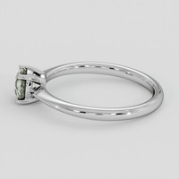 0.73 Ct. Brownish Green Sapphire Ring, 18K White Gold 4