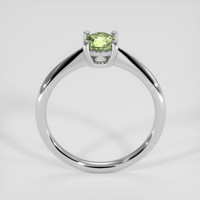 0.56 Ct. Yellowish Green Sapphire Ring, 18K White Gold 3