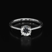 0.90 Ct. Sapphire Ring, 18K White Gold 1