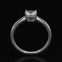 0.90 Ct. Sapphire Ring, 18K White Gold 3