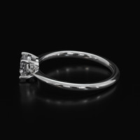 0.84 Ct. White Sapphire Ring, 18K White Gold 4