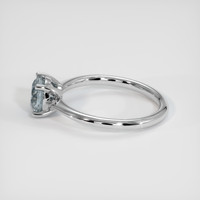 1.25 Ct. Bluish Green Sapphire Ring, 18K White Gold 4