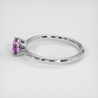 0.68 Ct. Purplish Pink Sapphire Ring, 18K White Gold 4