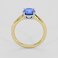 1.74 Ct. Blue Sapphire Ring, 14K White & Yellow 3