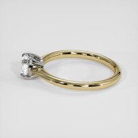 0.84 Ct. White Sapphire Ring, 14K White & Yellow 4