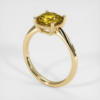 2.10 Ct. Yellowish Green Sphene (Titanite) Ring, 10K Yellow Gold 2