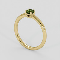 0.39 Ct. Green Sapphire Ring, 10K Yellow Gold 2